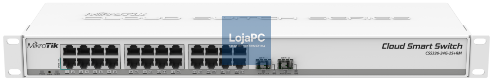 Mikrotik CSS326-24G-2S+RM switch Gerido Gigabit Ethernet (10/100/1000) Energia sobre Ethernet (PoE) 1U Branco