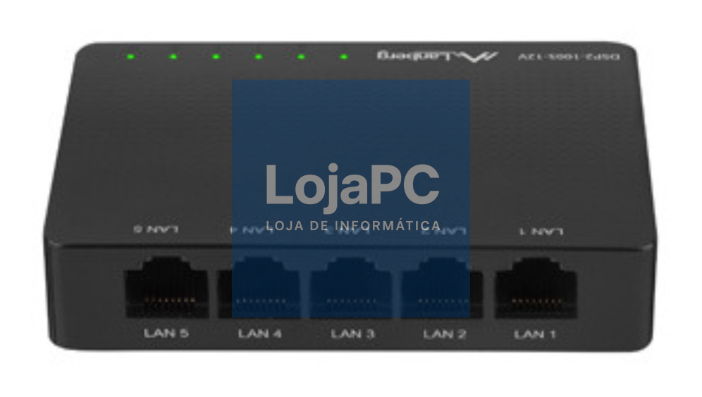 Lanberg DSP2-1005-12V switch No administrado Gigabit Ethernet (10/100/1000) Preto