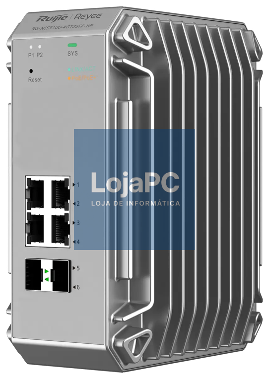 Ruijie Networks RG-NIS3100-8GT4SFP-HP switch Gerido L2 Gigabit Ethernet (10/100/1000) Energia sobre Ethernet (PoE) Cinzento