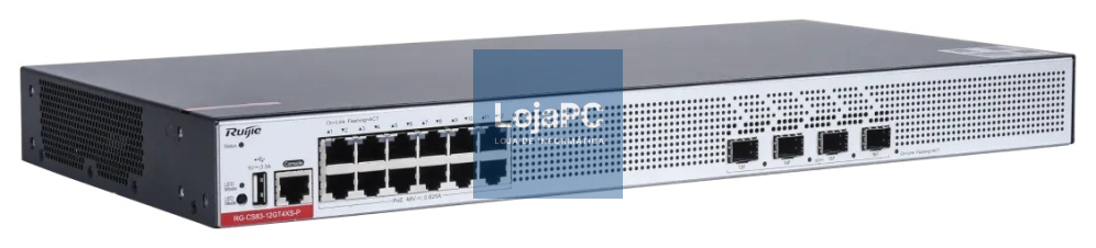 Ruijie Networks RG-CS83-12GT4XS-P switch Gerido L3 Gigabit Ethernet (10/100/1000) Energia sobre Ethernet (PoE) 1U Cinzento