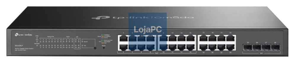 TP-Link Omada SG2428LP switch Gerido L2/L2+ Gigabit Ethernet (10/100/1000) Energia sobre Ethernet (PoE) Cinzento