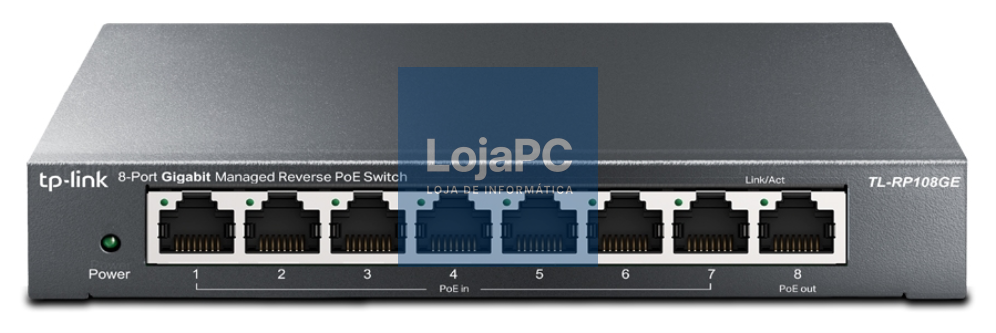 TP-Link Omada TL-RP108GE switch Gerido L2 Gigabit Ethernet (10/100/1000) Energia sobre Ethernet (PoE) Preto