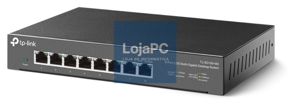 TP-Link TL-SG108-M2 switch No administrado 2.5G Ethernet (100/1000/2500) Preto