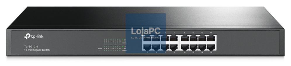 TP-Link TL-SG1016 No administrado Gigabit Ethernet (10/100/1000) 1U Preto