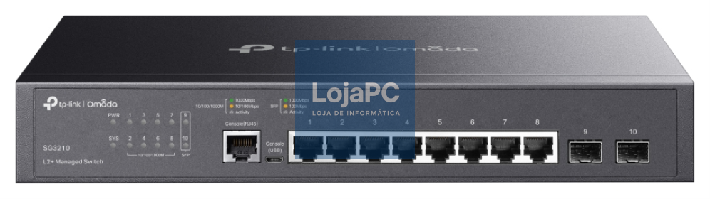 TP-Link Omada SG3210 switch Gerido L2/L3 Gigabit Ethernet (10/100/1000) 1U Preto