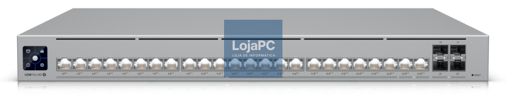 Ubiquiti UniFi Pro HD 24 PoE Gerido L2/L3 2.5G Ethernet (100/1000/2500) Energia sobre Ethernet (PoE) 1U Cinzento