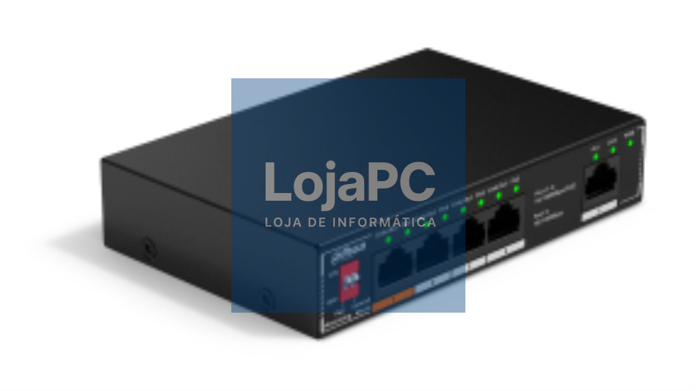 Dahua Technology PoE DH-SF1005 switch No administrado L2 Fast Ethernet (10/100) Energia sobre Ethernet (PoE) Montaje en parede/secretária Preto