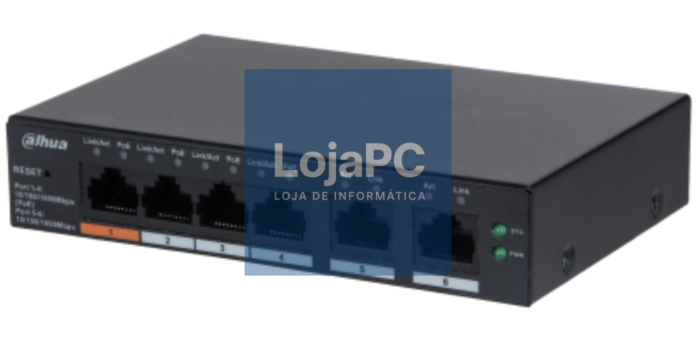 Dahua Technology DH-CS4006-4GT-60 switch Gerido L2 Gigabit Ethernet (10/100/1000) Energia sobre Ethernet (PoE) Preto