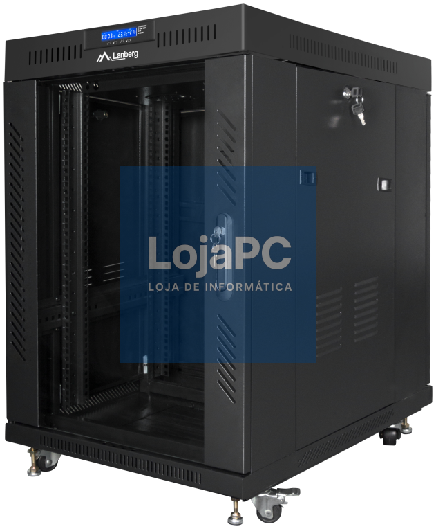 Lanberg FF01-8015-12BL armário rack 15U Rack o bastidor independiente Preto