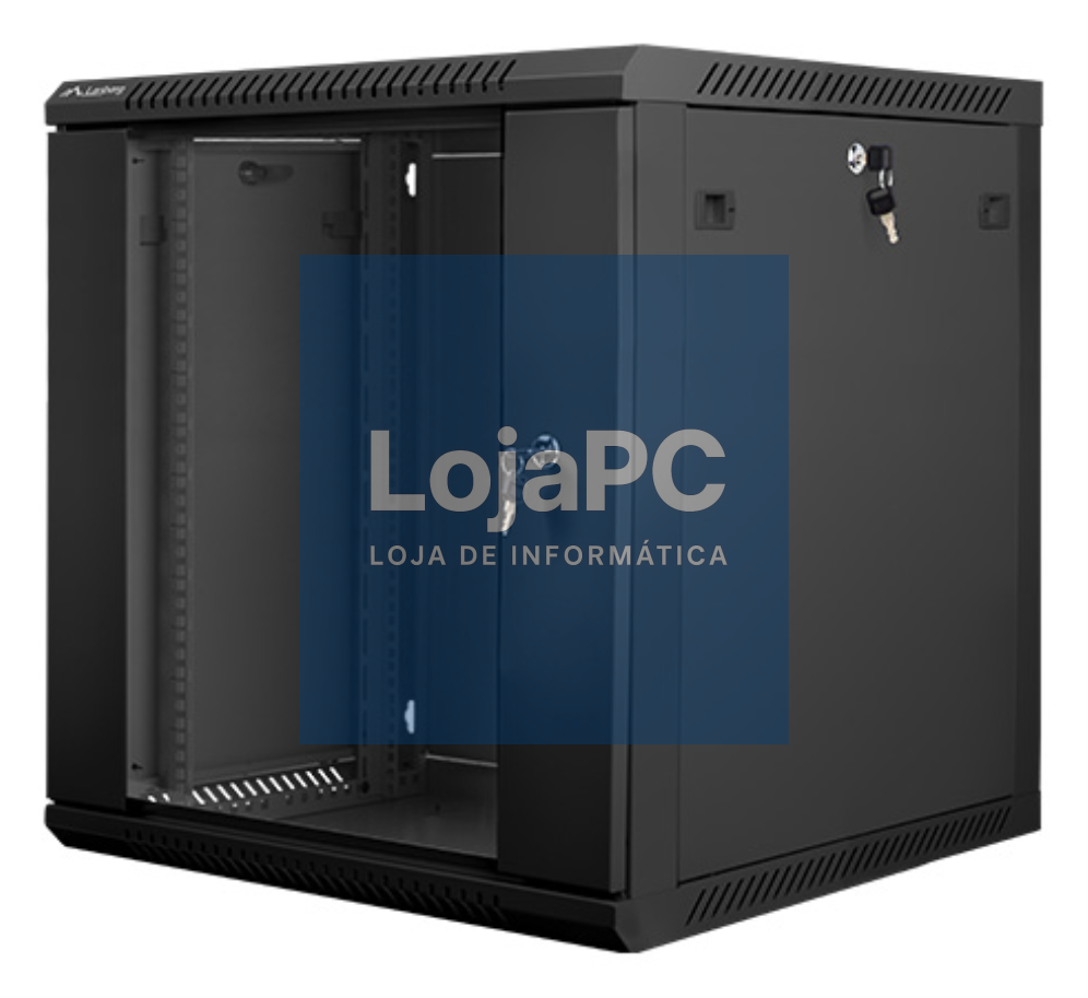 Lanberg WF01-6612-10B armário rack 12U Bastidor de parede Preto