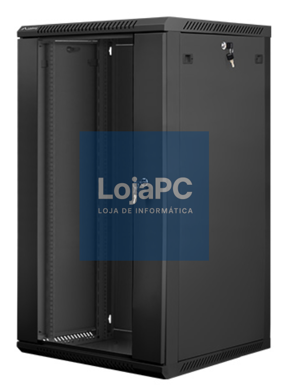 Lanberg WF01-6622-10B armário rack 22U Bastidor de parede Preto