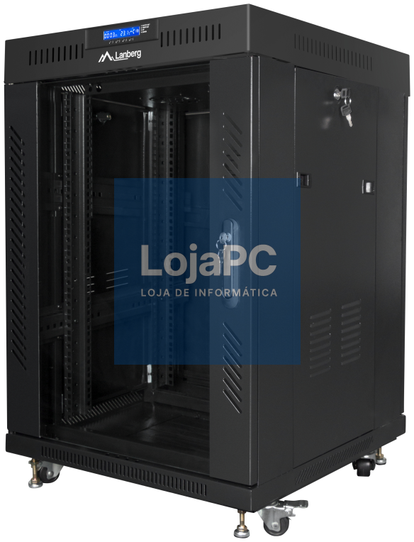 Lanberg FF01-6615-12BL armário rack 15U Rack o bastidor independiente Preto