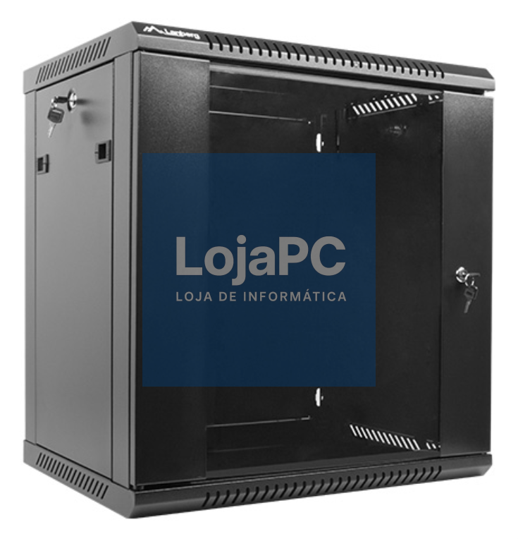 Lanberg WF01-6412-10B armário rack 12U Bastidor de parede Preto