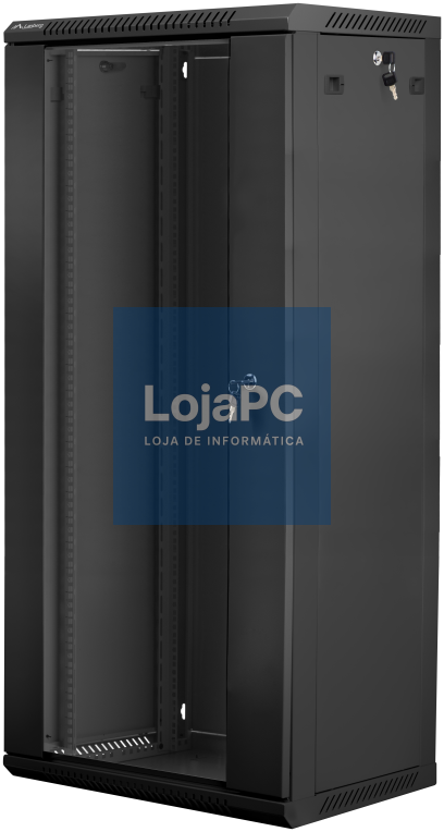 Lanberg WF01-6427-10B armário rack 27U Bastidor de parede Preto