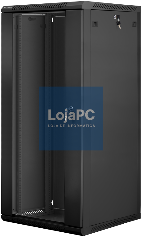 Lanberg WF01-6627-10B armário rack 27U Bastidor de parede Preto