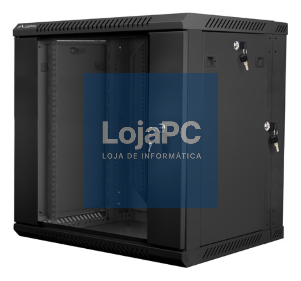 Lanberg WF02-6612-10B armário rack 12U Bastidor de parede Preto