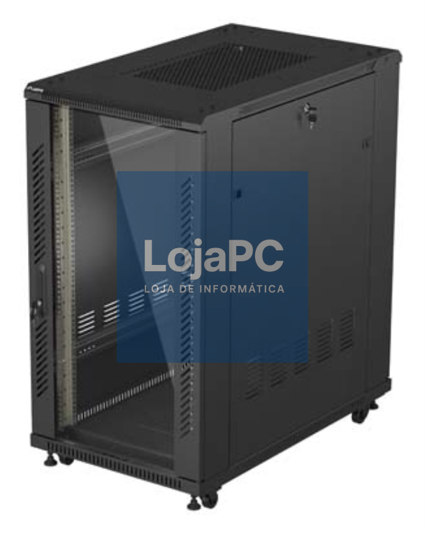 Lanberg FF01-6022-12B armário rack 22U Rack o bastidor independiente Preto