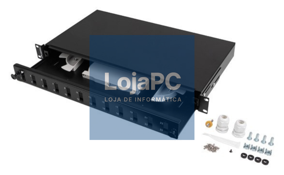 Lanberg FOP1-12SD-LQB panel de parcheo 1U