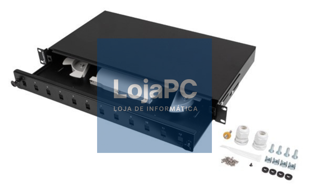 Lanberg FOP1-12SS-LDB panel de parcheo 1U