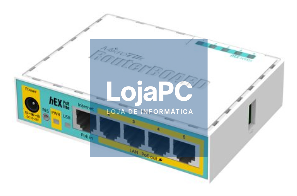 Mikrotik hEX PoE lite router Ethernet rápido Branco