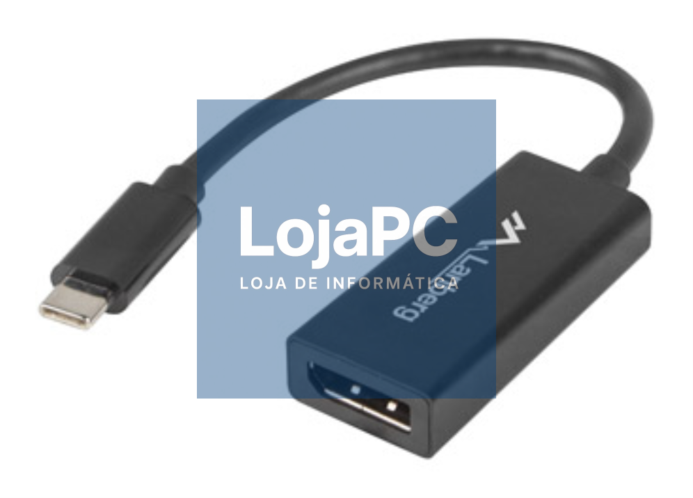 Lanberg AD-UC-DP-01 adaptador de cabo de vídeo 0,15 m USB Tipo C DisplayPort Preto