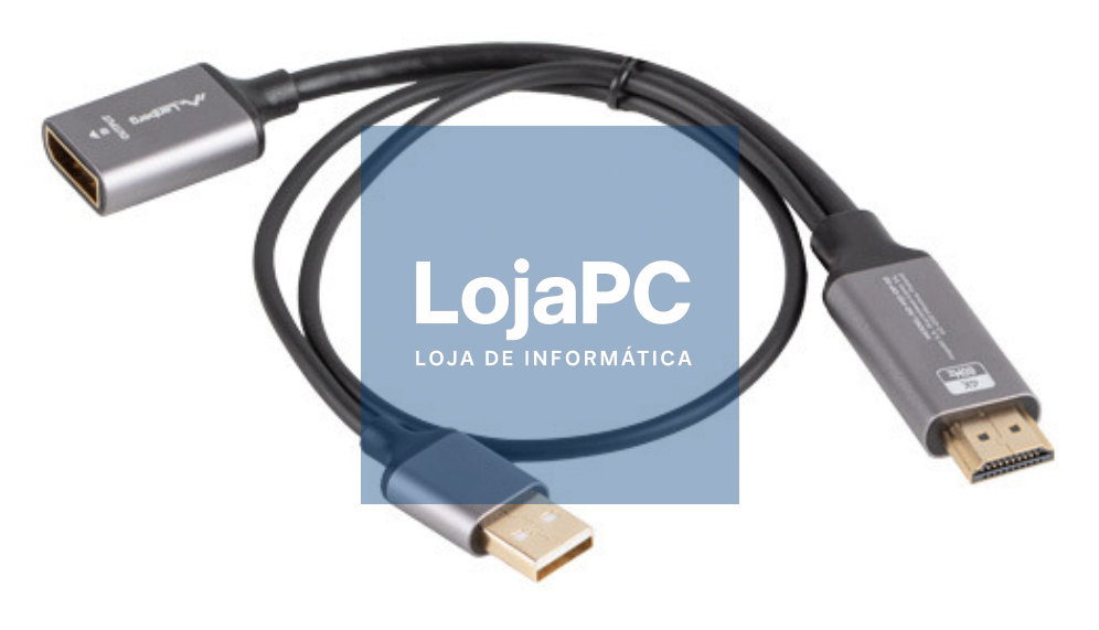 Lanberg AD-HD-DP-02 adaptador de cabo de vídeo 0,2 m HDMI tipo A (Padrão) DisplayPort Prateado