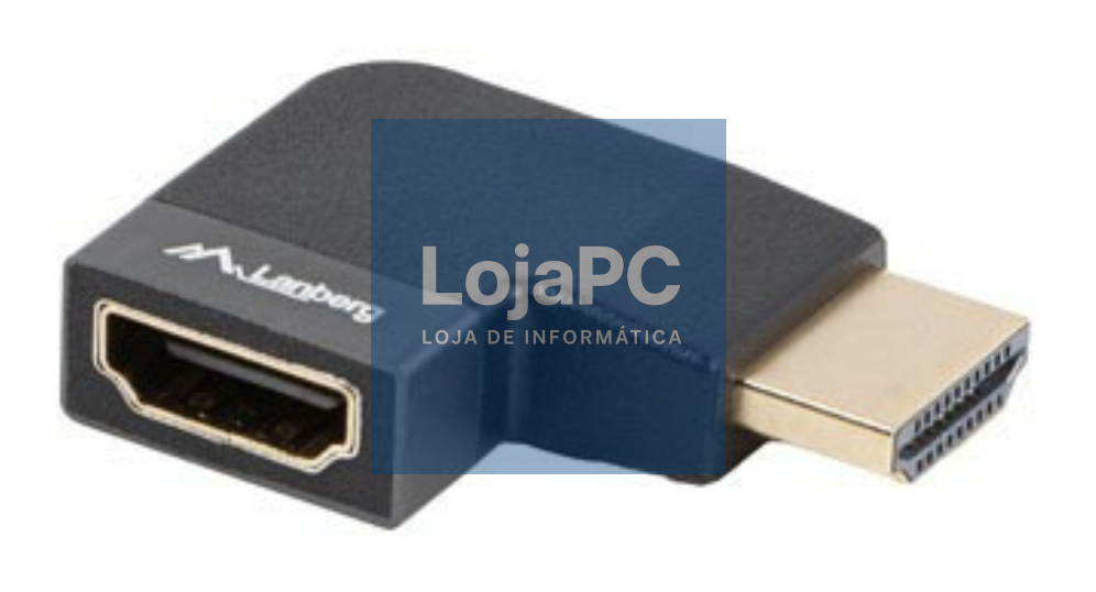 Lanberg AD-HDMI-10 adaptador de cabo de vídeo HDMI tipo A (Padrão) Preto, Prateado