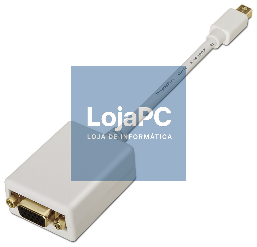 AISENS A125-0136 adaptador de cabo de vídeo 0,15 m Mini DisplayPort VGA Branco