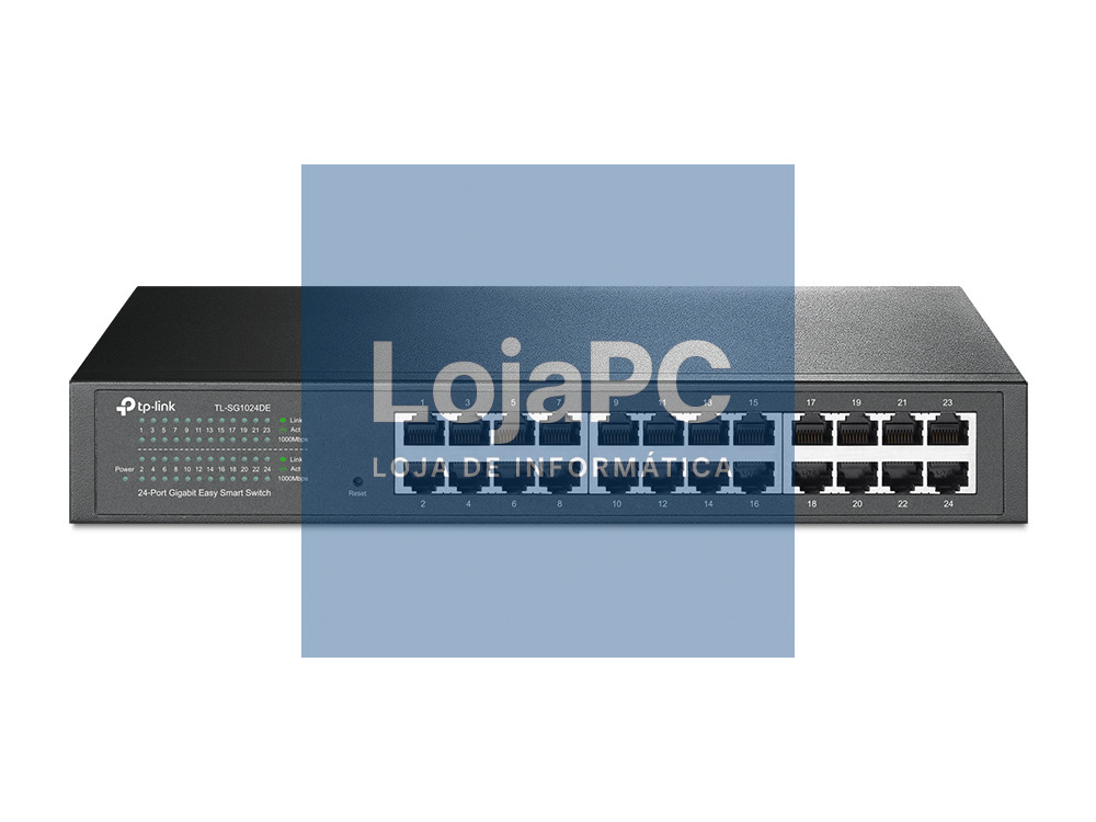 TP-LINK 24-Port Gigabit Easy Smart Switc 24 10/100/1000Mbps RJ45 ports MTU/Port/Tag-based VLAN QoS IGMP Snooping