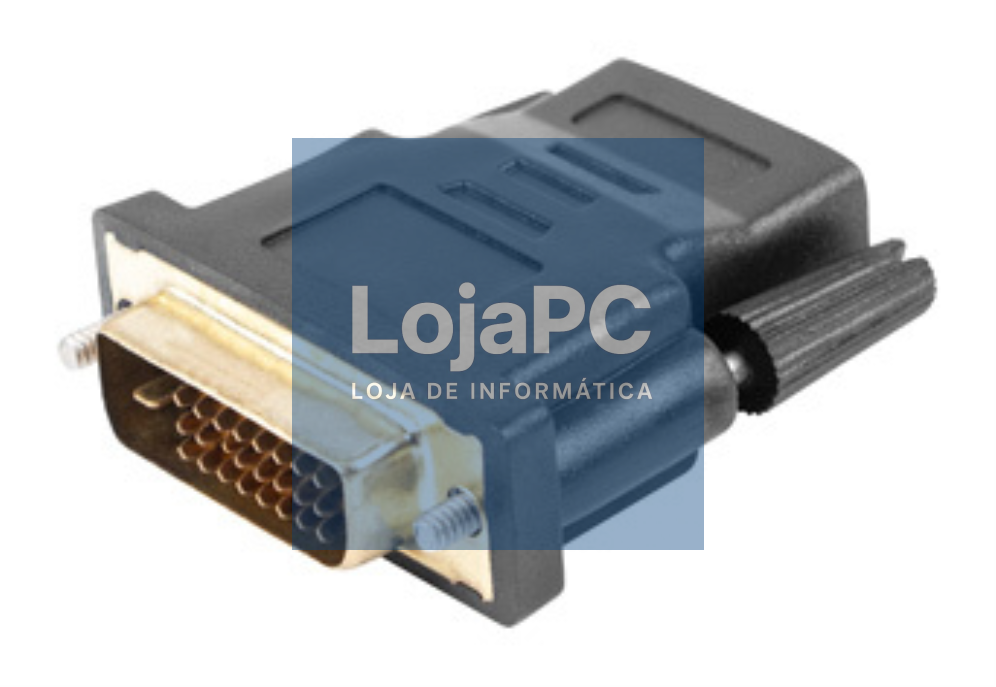 Lanberg AD-0010-BK cambiador de género para cabo HDMI DVI-D Preto