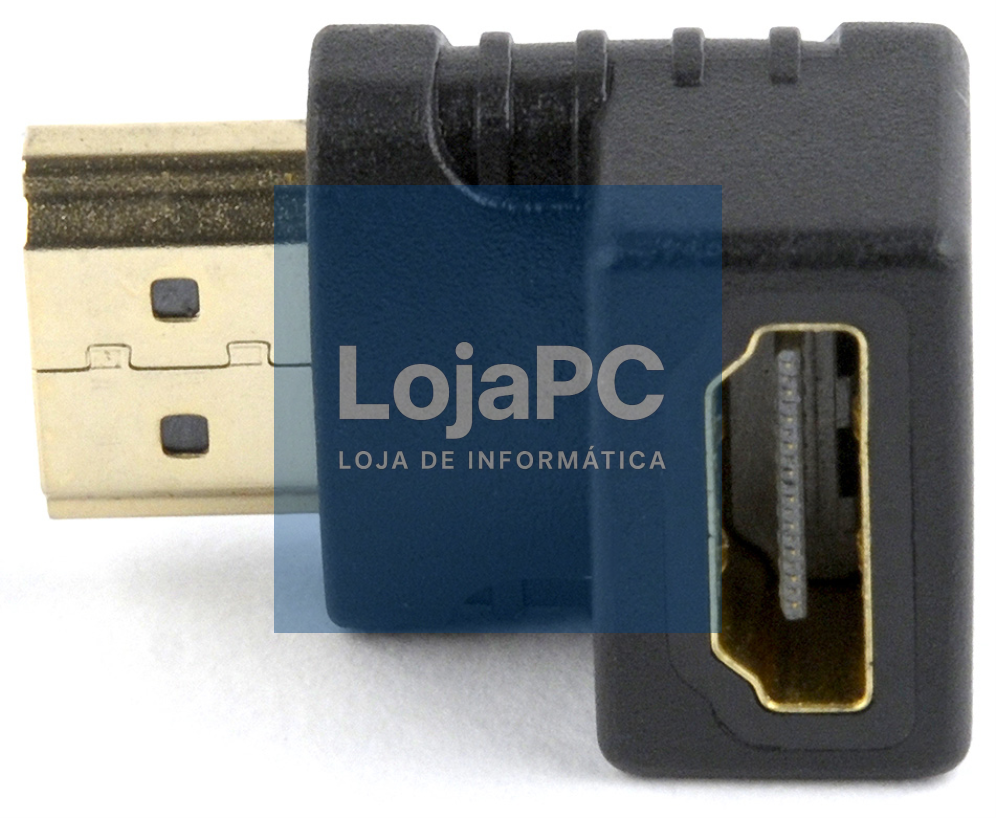 Gembird A-HDMI90-FML cambiador de género para cabo HDMI Preto