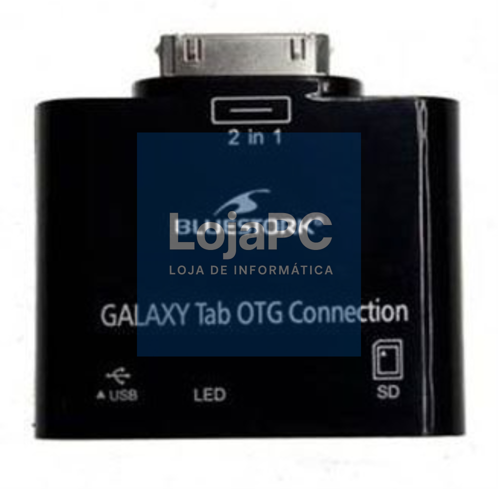 Bluestork BS-GAL-RDR/SD cambiador de género para cabo Samsung 30-pin USB 2.0/SD Card Preto