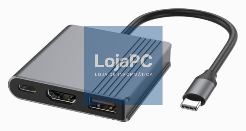 Gembird A-CM-COMBO3-05 hub de interfaz USB Tipo C 10000 Mbit/s Cinzento