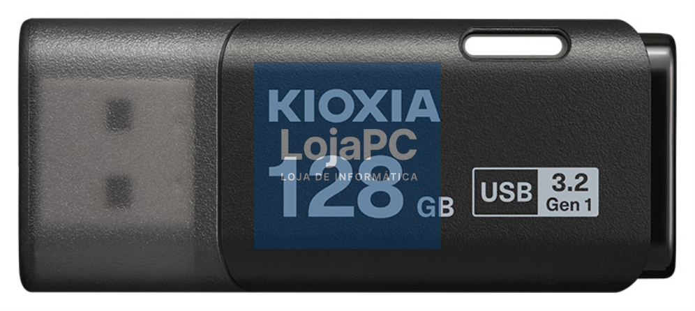 Kioxia LU301K128GG4 unidade flash USB 128 GB USB tipo A 3.2 Gen 1 (3.1 Gen 1) Preto