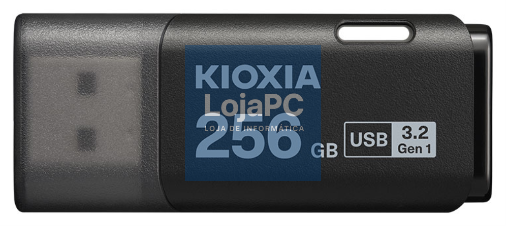 Kioxia TransMemory U301 unidade flash USB 256 GB USB tipo A 3.2 Gen 1 (3.1 Gen 1) Preto