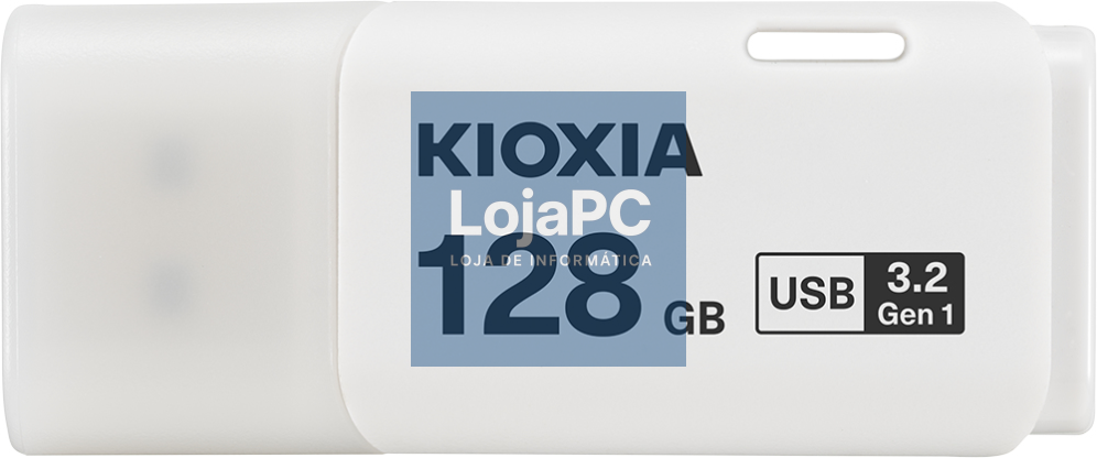 Kioxia TransMemory U301 unidade flash USB 128 GB USB tipo A 3.2 Gen 1 (3.1 Gen 1) Branco