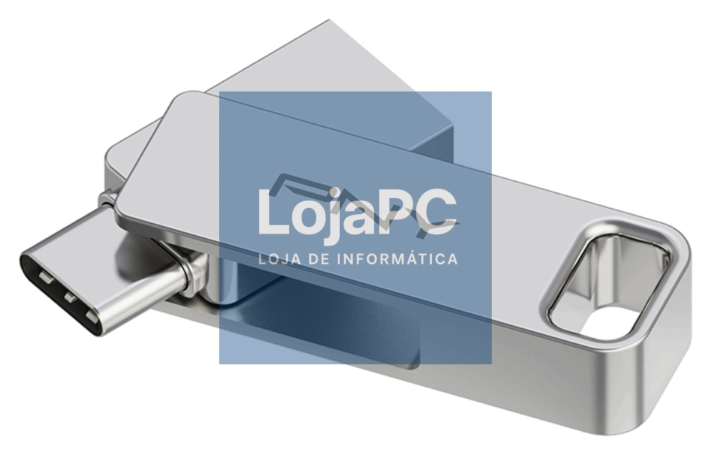 PNY DUO LINK unidade flash USB 128 GB USB Type-A / USB Type-C 3.2 Gen 1 (3.1 Gen 1) Acero inoxidable