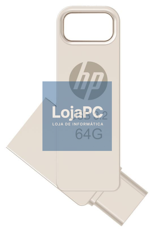 PNY HP x206C unidade flash USB 64 GB USB Type-A / USB Type-C 3.2 Gen 1 (3.1 Gen 1) Prateado