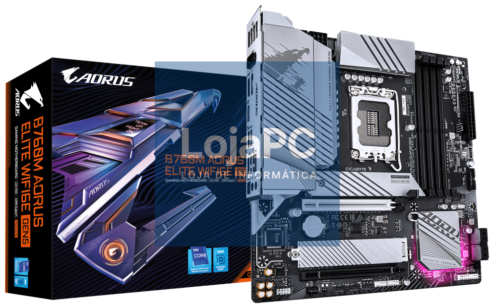 GIGABYTE B760M AORUS ELITE WIFI6E GEN5 Placa-mãe