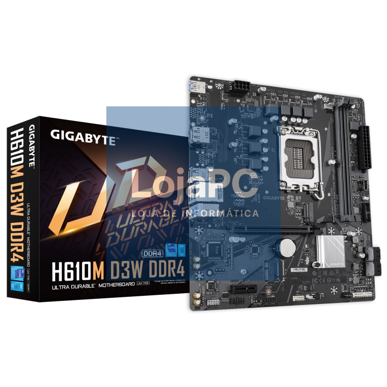 GIGABYTE H610M D3W DDR4 placa-mãe Intel H610 LGA 1700 micro ATX
