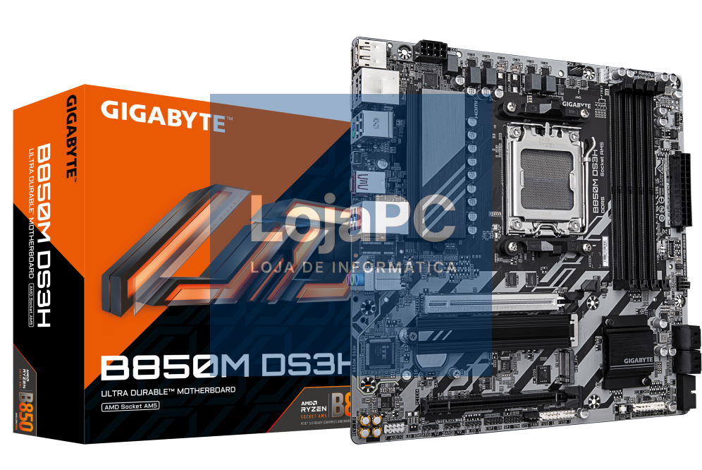 GIGABYTE B850M DS3H placa-mãe AMD B850 Zócalo AM5 micro ATX