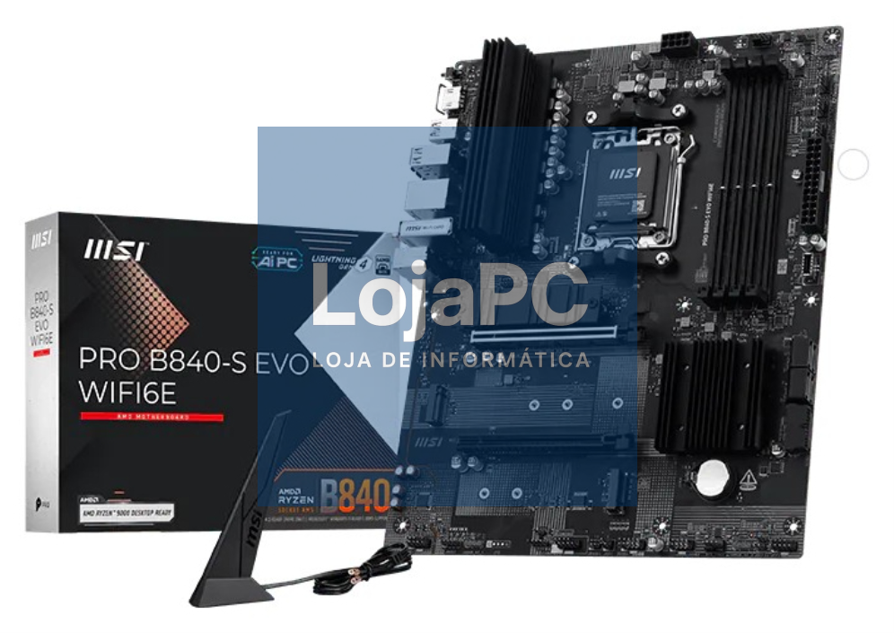 MSI Pro B840-S EVO WIFI6E AMD B840 Zócalo AM5 ATX
