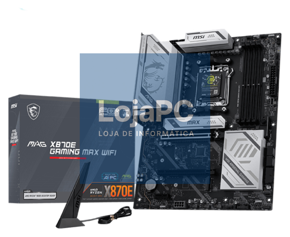MSI MAG X870E GAMING MAX WIFI placa-mãe AMD X870E Zócalo AM5 ATX