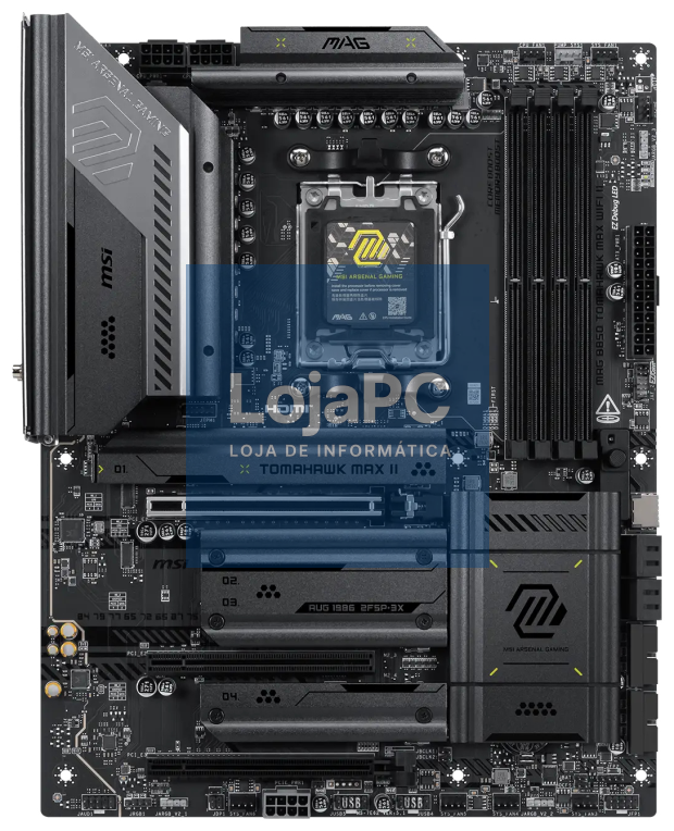 MSI MAG B850 TOMAHAWK MAX WIFI II placa-mãe AMD B850 Zócalo AM5 ATX