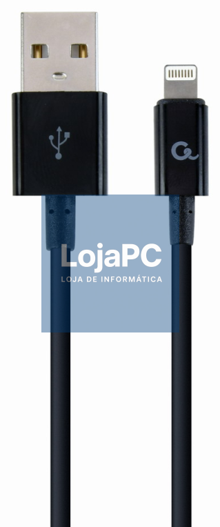 Cablexpert CC-USB2P-AMLM-2M cabo de conector Lightning Preto