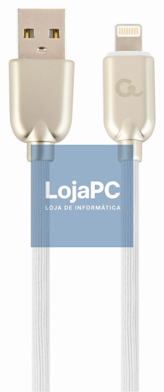 Cablexpert CC-USB2R-AMLM-1M-W cabo de conector Lightning Branco