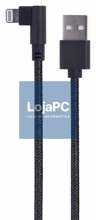 Gembird CC-USB2-AMLML-0.2M cabo de conector Lightning 0,2 m Preto