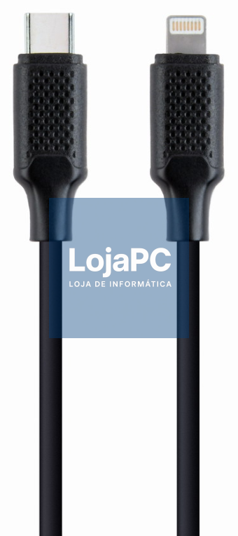 Gembird CC-USB2-CM8PM-1.5M cabo de conector Lightning 1,5 m Preto