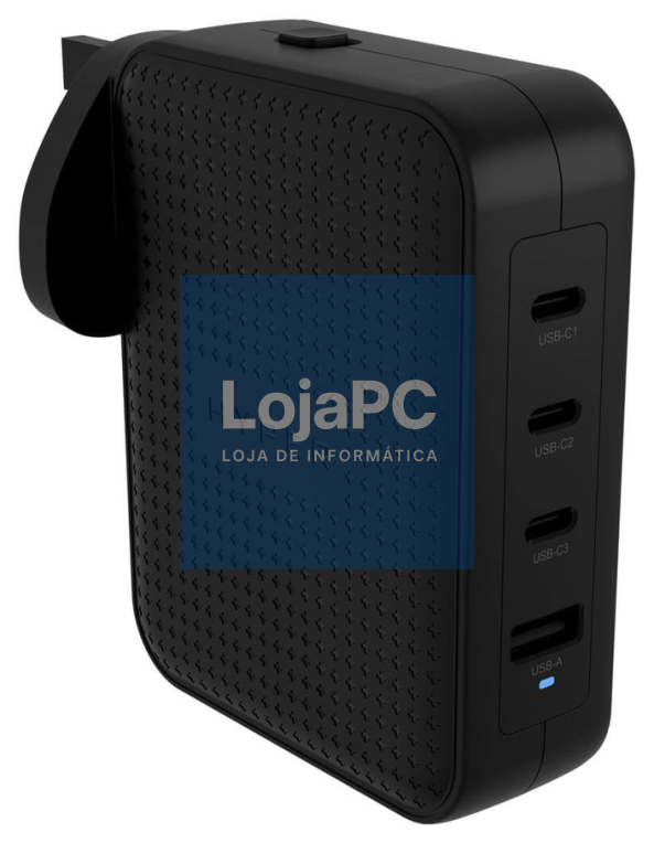 HYPER HJ1001BKWWGL carregador de dispositivo telemóvel Comando de videoconsola, Telefone telemóvel, Netbook, Portátil, Smartphone, Tableta Preto Corrente alterna Carga rápida Interior