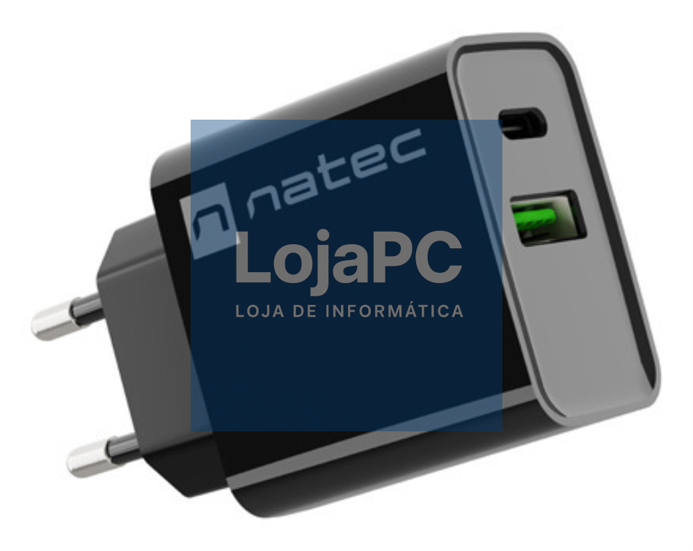 NATEC RIBERA Universal Preto Corrente alterna Carga rápida Interior